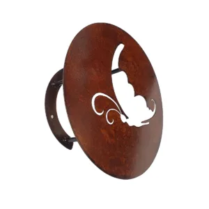 Porta Manguera 40cm Mariposa Oxidado