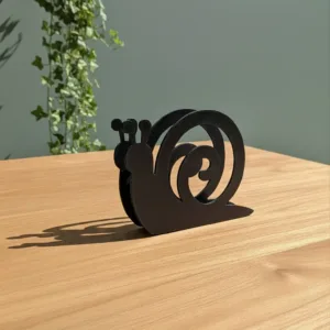 Porta Espiral Decorativo Caracol Negro